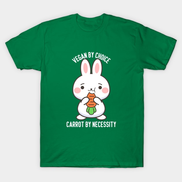 VEGAN BY CHOICE CARROT BY NECESSITY T-Shirt by GP SHOP